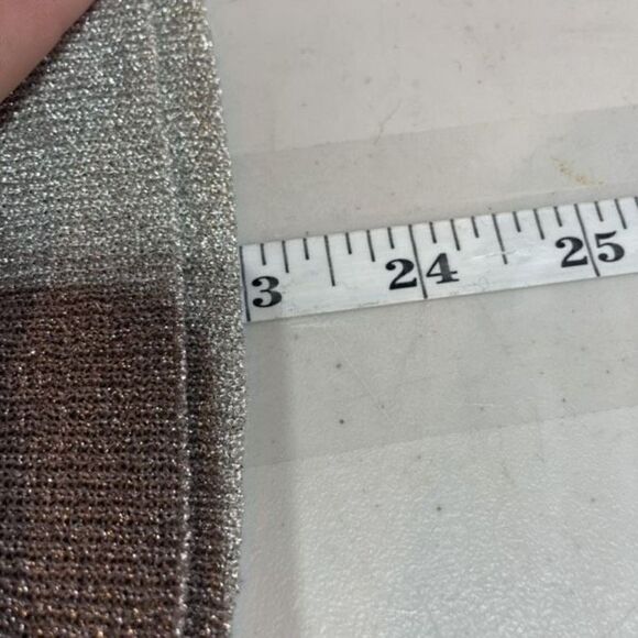 Vintage Herman Geist Womens knit Sweater Metallic Silver Medium shimmer cocktail - Picture 4 of 6